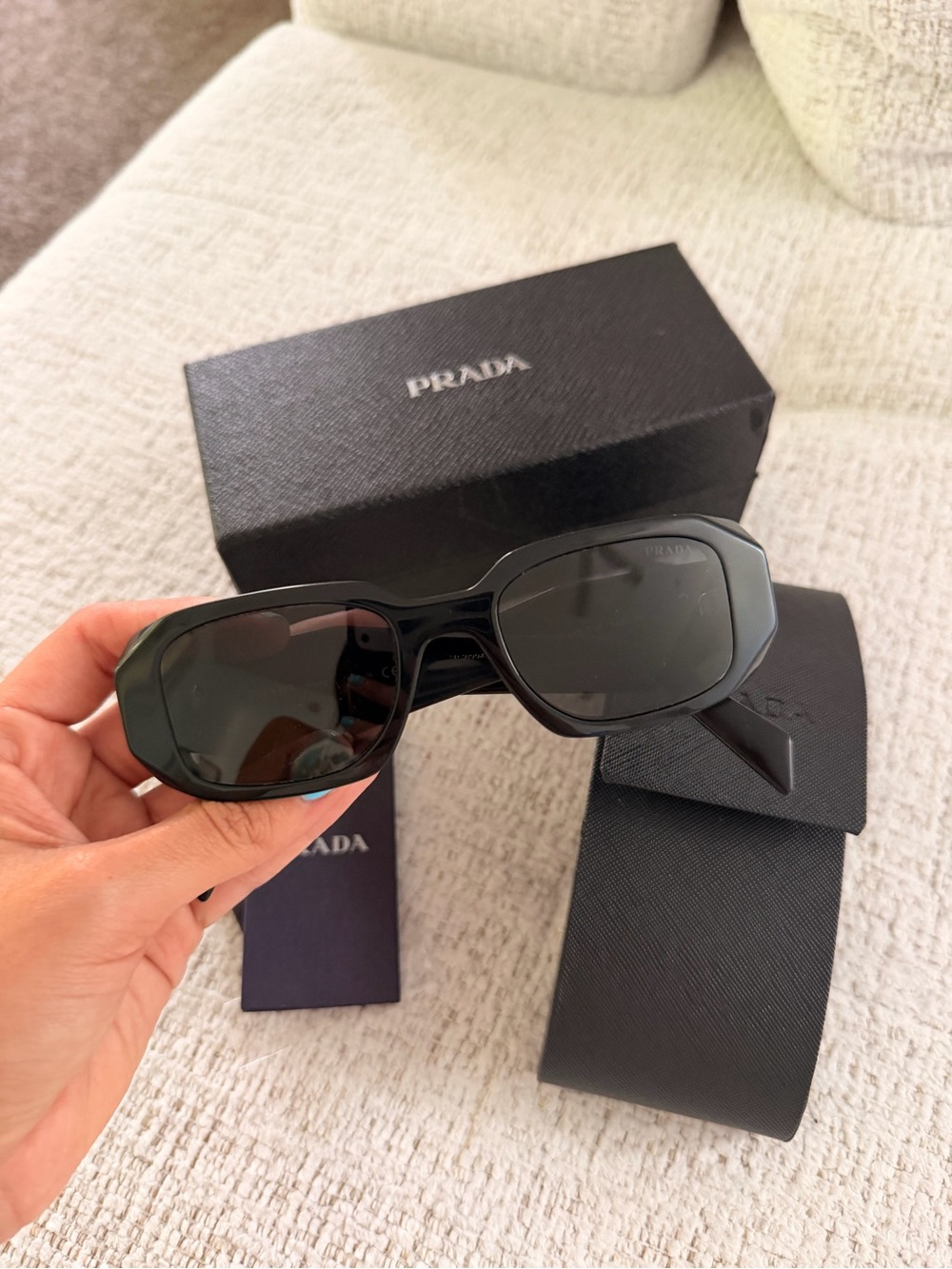 Prada Black PR 17WSF Sunglasses
